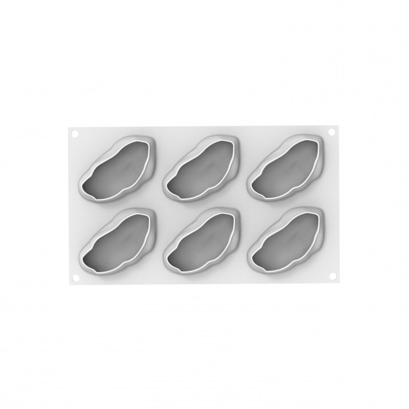 Pistacchio 120 Moule en Silicone 3D Trompe L'oeil Pistache 6x120 ml   - Silikomart Professional