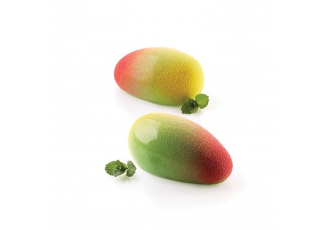 Mango 130 Moule en Silicone 3D Trompe L'oeil Mangue 6x130 ml  - Silikomart Professional