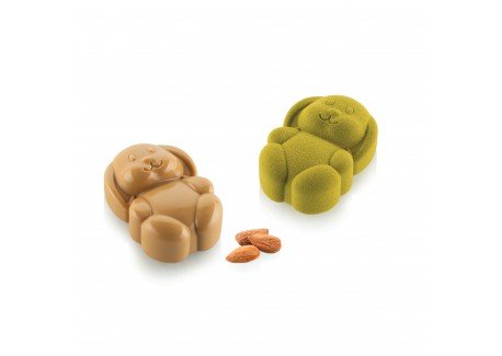 Rabbit 70 Moule en Silicone Lapin 76mm 8x70 ml  - Silikomart Professional