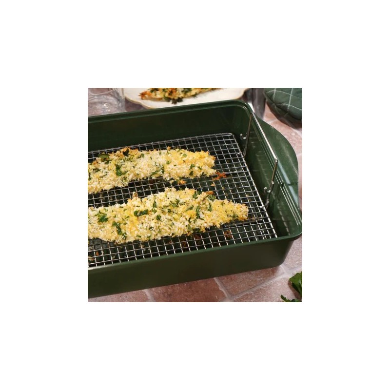 2-laags RVS Braadrek voor Incroyable Gerechten 31x23,5x6,7 cm - Cookut