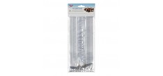 Lot de 20 Sachets Transparents Cellophane 28x12 cm Attache Torsadée Dorée 