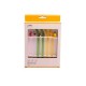 Pailles Réutilisables Colorées en Verre Motif Fruits 6 pcs + Goupillon 16 cm  - Point Virgule