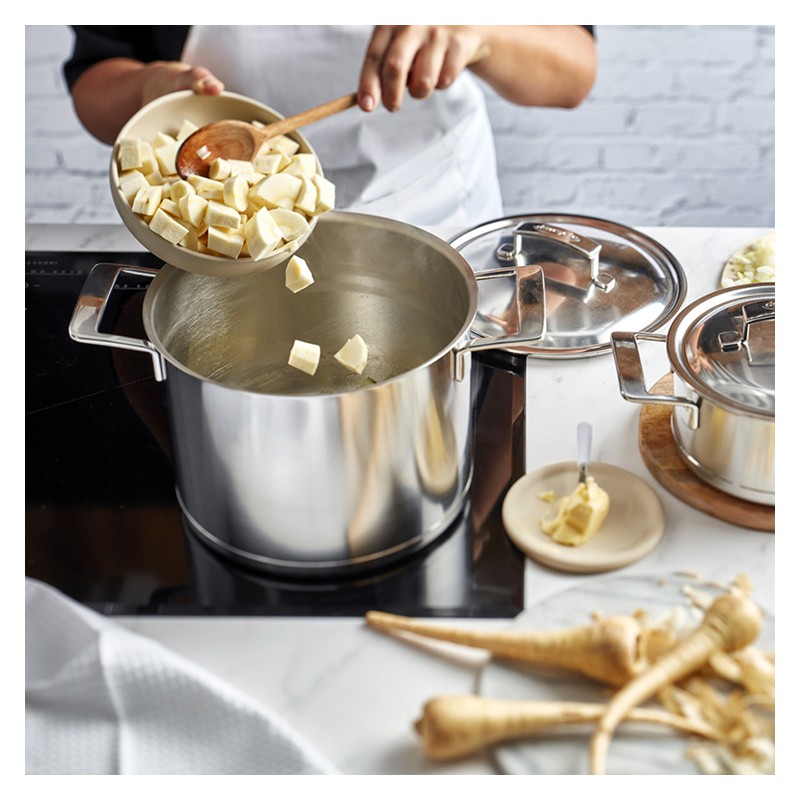 Silver 7 Marmite Inox 24 cm 7,5 L avec Couvercle - Demeyere