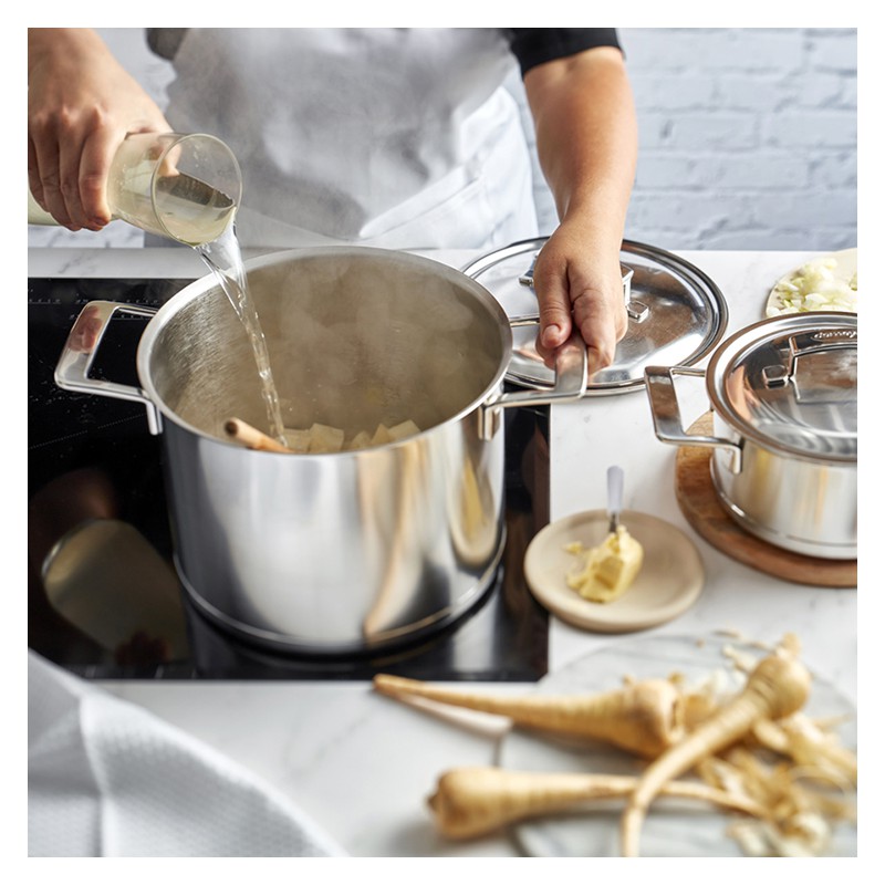 Silver 7 Marmite Inox 24 cm 7,5 L avec Couvercle - Demeyere