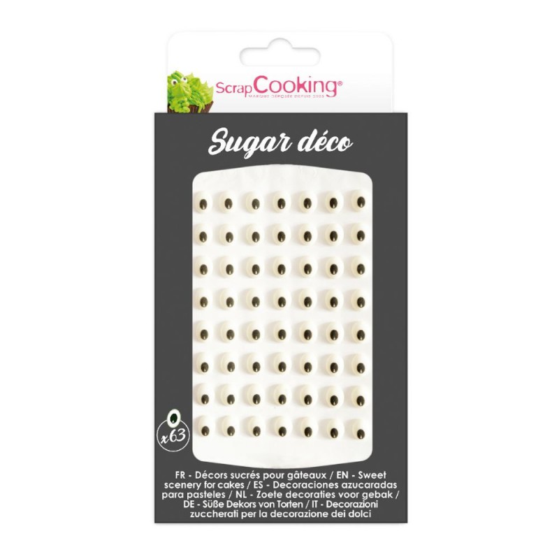 Décors Comestibles Sucrés Yeux 63 pcs  - Scrapcooking