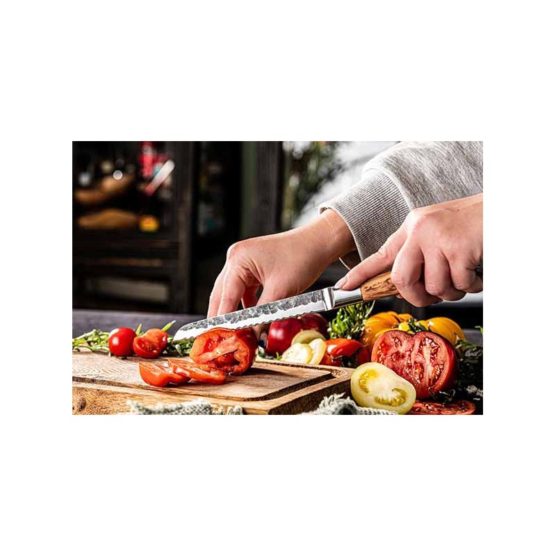 Olive Couteau Universel Dentelé 14 cm  - Forged