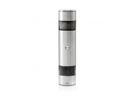 I.Mill Duo Moulin à Poivre et à Sel Electrique Rechargeable en Inox 23,5 cm  - Ad Hoc