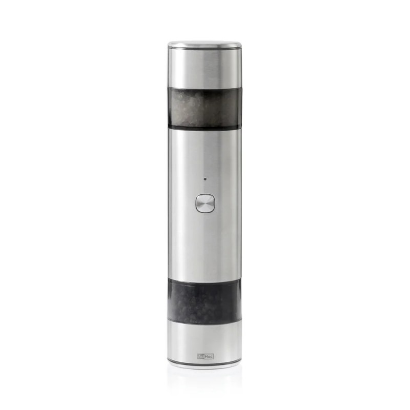 I.Mill Duo Moulin à Poivre et à Sel Electrique Rechargeable en Inox 23,5 cm  - Ad Hoc