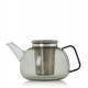 Yuna Grijs Glazen Theepot Met RVS Filter 1,6 L - Ad Hoc