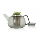 Yuna Grijs Glazen Theepot Met RVS Filter 1,6 L - Ad Hoc