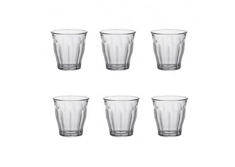 Picardie Gobelet à Eau Transparent 16 cl 7,8 cm (6 pcs)  - Duralex