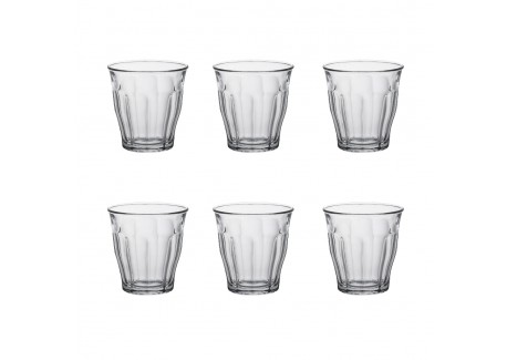 Picardie Transparant glazen waterglas 20 cl 8,4 cm (6 stk) - Duralex