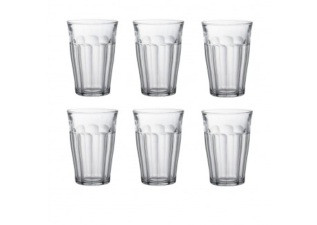 Picardie Gobelet à Eau Transparent 36 cl 12,4 cm (6pcs)  - Duralex