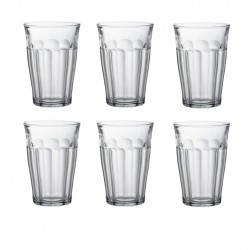 Picardie Gobelet à Eau en Verre Transparent 36 cl 12,4 cm (6pcs)  - Duralex