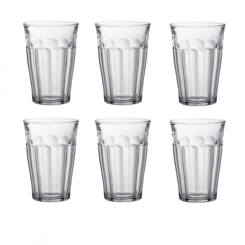 Picardie Gobelet à Eau Transparent 36 cl 12,4 cm (6pcs)  - Duralex
