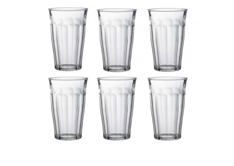 Picardie Gobelet à Eau en Verre Transparent 50 cl 14,5 cm (6pcs)  - Duralex