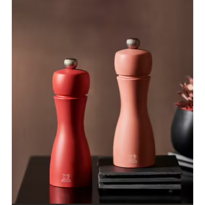 Tahiti Zout- en Pepermolen Set 15 cm Zirlion Vuur (oranje tinten) - Peugeot