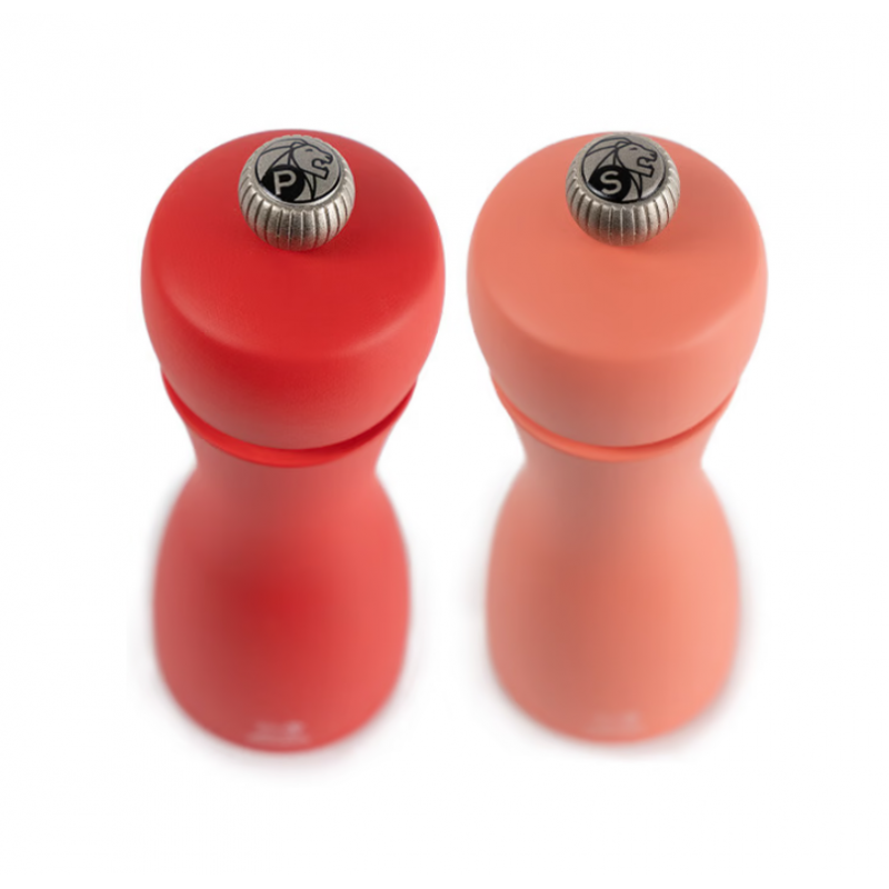Tahiti Zout- en Pepermolen Set 15 cm Zirlion Vuur (oranje tinten) - Peugeot