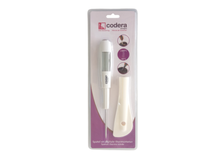 Thermomètre Digital avec Embout Spatule 2-en-1 -50°C +300°C Blanc 