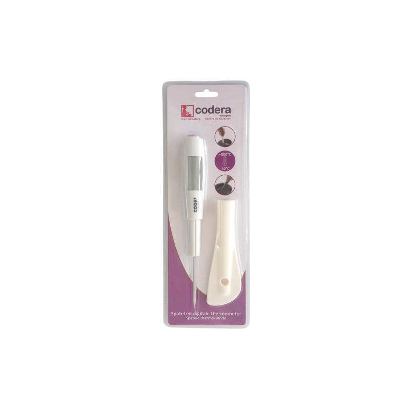 Spatelthermometer lepel -50°C +300°C Wit