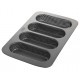 Laib & Seele Geperforeerde Bakvorm 4 mini-baguettes in Staal met Antiaanbak 18cm - Birkmann