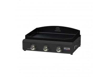Plancha Gaz Amalia Pro Fonte Emaillée 360 Noire 40x60 cm  - Le Marquier