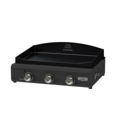 Gas Plancha Amalia Pro Geëmailleerd Gietijzer 360 Zwart 40x60 cm - Le Marquier