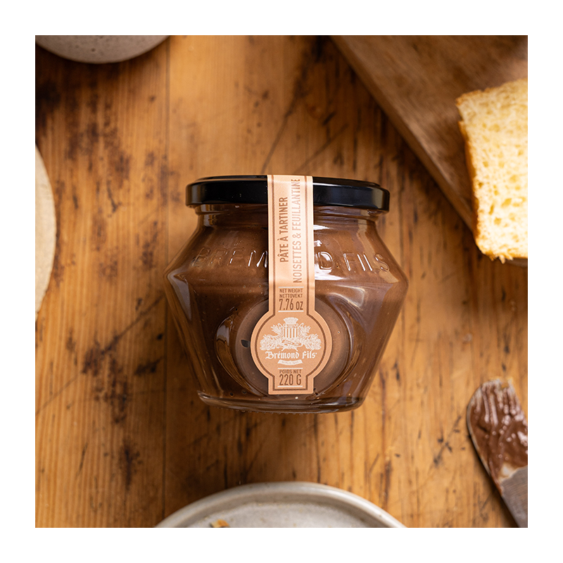Pâte à Tartiner Crunchy Noisettes Lait et Feuillantine 220 g  - Maison Brémond