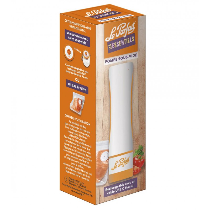 Les Essentiels Oplaadbare Vacuümpomp Wit  - Le Parfait