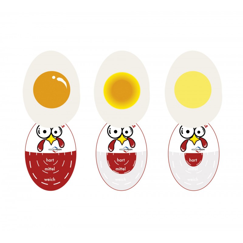 Egg-Time Minuterie à Oeufs Indicateur 3 Niveaux de Cuisson  - Kuchenprofi