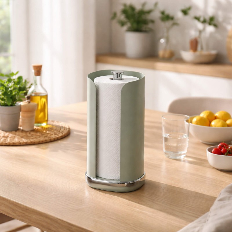 Cubo Keukenrolhouder in Mat Saliegroen Gepoedercoat Staal 33 cm Saliegroen - Siegwerk