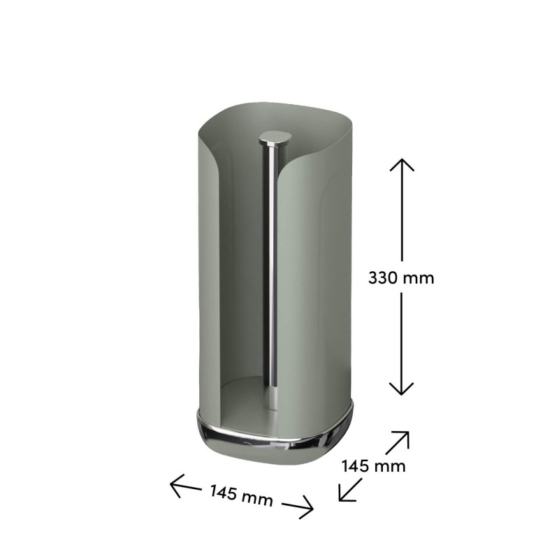 Cubo Keukenrolhouder in Mat Saliegroen Gepoedercoat Staal 33 cm Saliegroen - Siegwerk