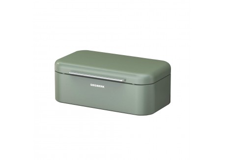 Panova Rechthoekige Broodtrommel in Mat Groen Gepoedercoat Staal 41x16x22 cm - Siegwerk