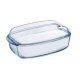 Cocotte Plat à Four en Verre Rectangulaire 4,3L + Couvercle 2,3L 36x22 cm  - Pyrex