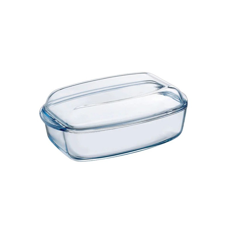 Cocotte Rechthoekige Ovenschaal in Glas 4,3 L + Deksel 2,3 L 36 x 22 cm - Pyrex