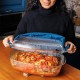Cocotte Rechthoekige Ovenschaal in Glas 4,3 L + Deksel 2,3 L 36 x 22 cm - Pyrex