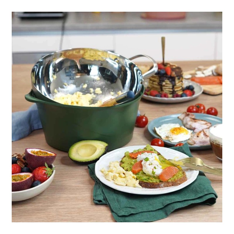 Bol Cul de Poule Spécial Bain Marie en Inox pour l'Incroyable Cocotte 24 cm  - Cookut