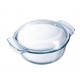 Ronde Glazen Ovenschaal 2,2 liter + Deksel 0,8 liter 27x23 cm - Pyrex