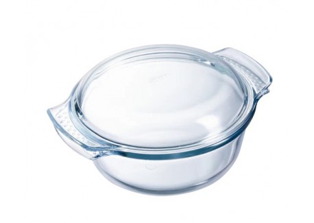 Ronde Glazen Ovenschaal 2,2 liter + Deksel 0,8 liter 27x23 cm - Pyrex