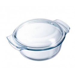 Ronde Glazen Ovenschaal 2,2 liter + Deksel 0,8 liter 27x23 cm - Pyrex