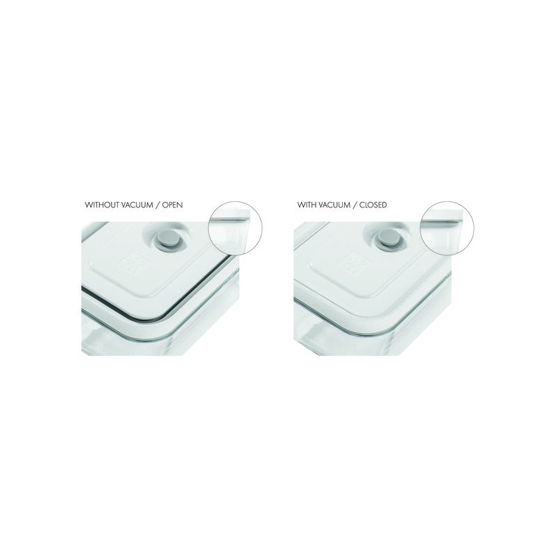 Fresh & Save Vacuüm Glazen Bewaardoos Transparant met Deksel L 2L 21x14 cm - Zwilling