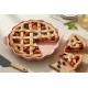 Formidable Plat à Tarte Rond Cannelé Rose Guimauve 29 cm  - Cookut