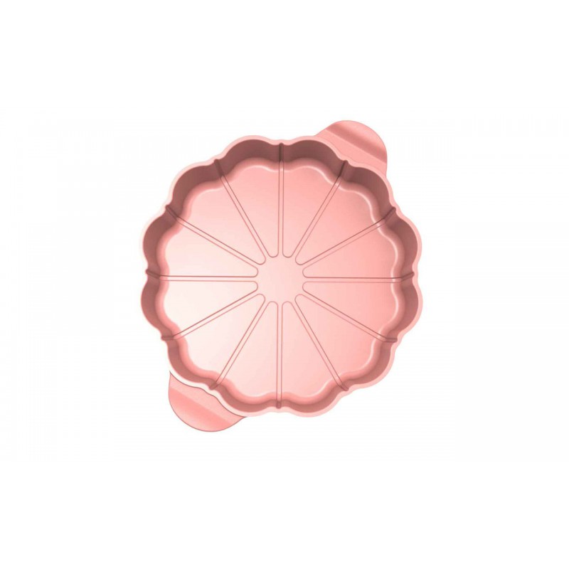 Formidable Plat à Tarte Rond Cannelé Rose Guimauve 29 cm  - Cookut