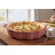 Formidable Plat à Tarte Rond Cannelé Rose Guimauve 29 cm  - Cookut