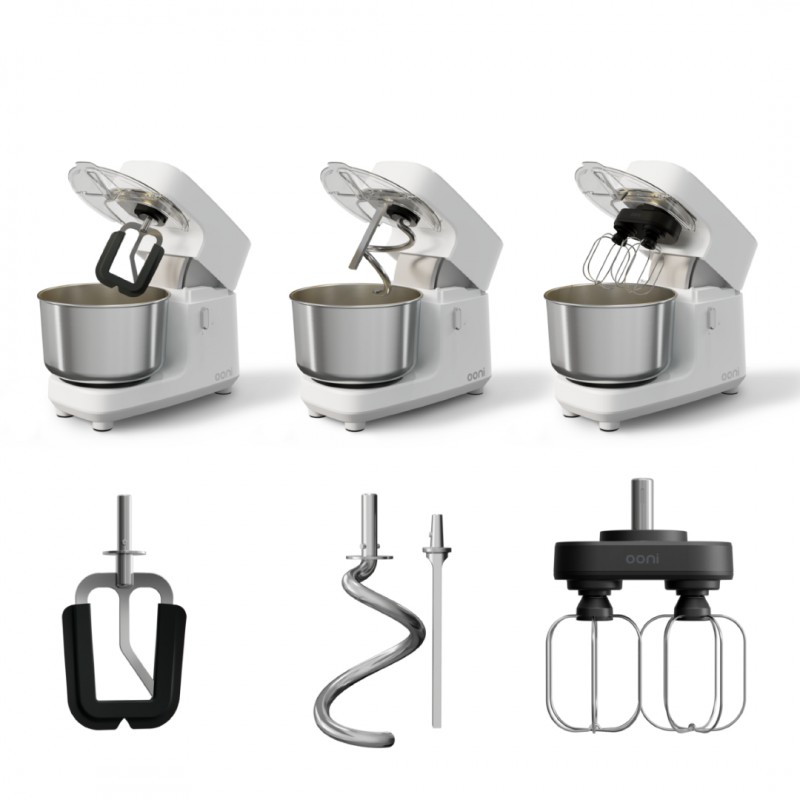 Halo Core Robot Pétrin à Spirale sur Socle 4,5L Blanc Mat avec Accessoires  - Ooni