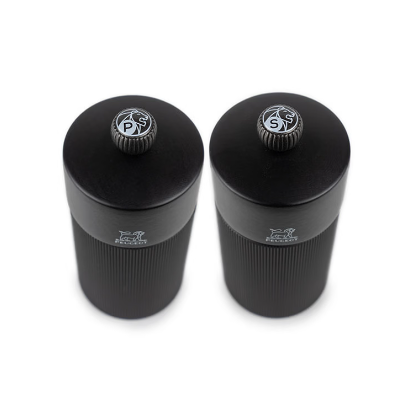 Night Chic Coffret Moulin Poivre et Moulin Sel Zirlion Line 12cm Noir Mat  - Peugeot