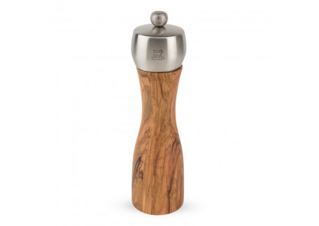 Fidji Moulin à Sel 20 cm Bois d'Olivier et Inox Zirlion  - Peugeot