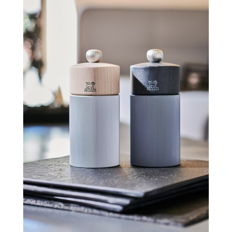 Line Zoutmolen 12 cm Aluminium en Natuurlijk Hout Zirlion - Peugeot