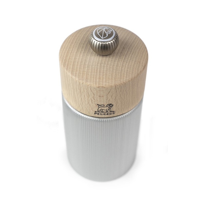 Line Zoutmolen 12 cm Aluminium en Natuurlijk Hout Zirlion - Peugeot