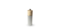 Line Moulin à Sel 18 cm Aluminium et Bois Naturel Zirlion 